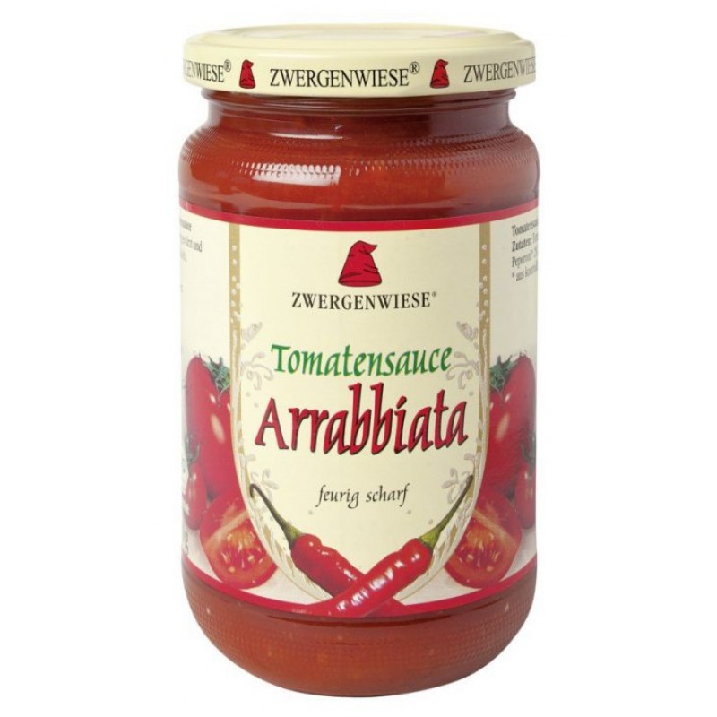 Βιολογική Σάλτσα Ντομάτας Καυτερή Arrabbiata 340gr ZWERGENWIESE