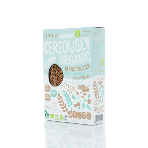 Βιολογικά δημητριακά φυστικοβούτυρο (peanut butter) careously organic 350gr