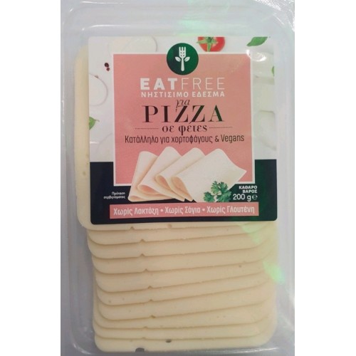 Βιολογικό φυτικό νηστίσιμο έδεσμα σε φέτες για ΠΙΤΣΑ χωρίς γλουτένη και χωρίς λακτόζη Eat Free 200gr 