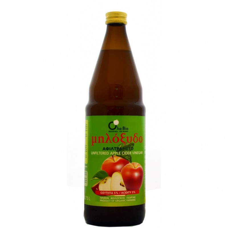 Βιολογικό Μηλόξυδο αφιλτράριστο 750ml Ola bio