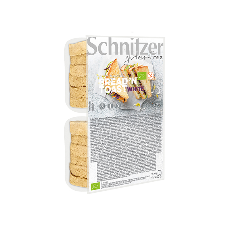 Βιολογικο ψωμί λευκό σε φέτες Χωρίς Γλουτενη 400gr Schnitzer