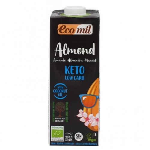 Βιολογικό Ρόφημα Αμυγδάλου χωρίς ζάχαρη Low Carb KETO 1L Ecomil