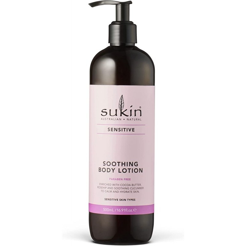 Sukin Naturals SENSITIVE - Soothing Body Lotion Απαλή Λοσιόν Σώματος ιδανική για Ευαίσθητες Επιδερμίδες με Αλόη, Αγγούρι & Χαμομήλι!