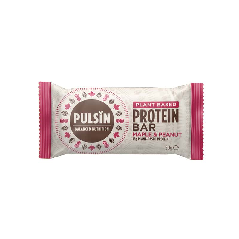 Βιολογική μπάρα πρωτεΐνης με φυστίκια και σιρόπι Σφενδάμου 50gr PULSIN
