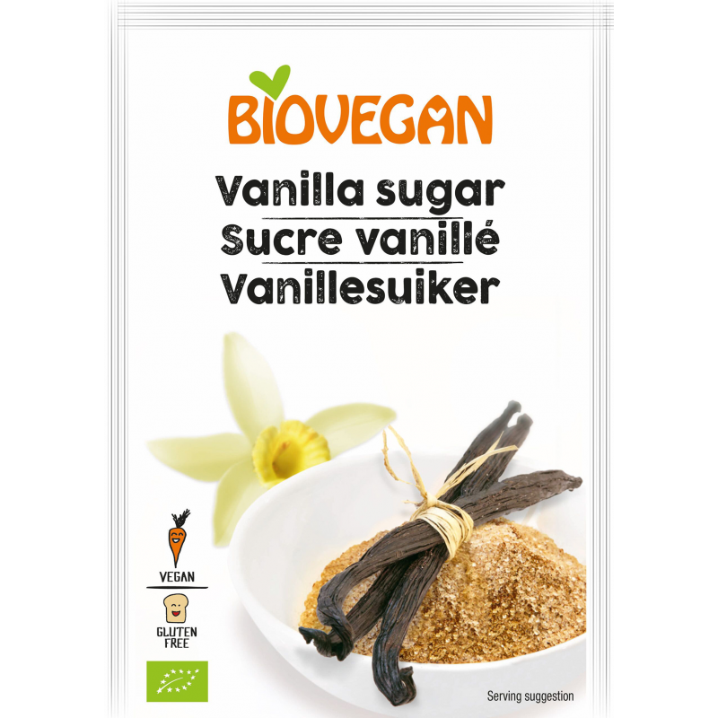 Βιολογική ζάχαρη Βανίλια Χωρίς Γλουτένη (4x8gr) BIOVEGAN