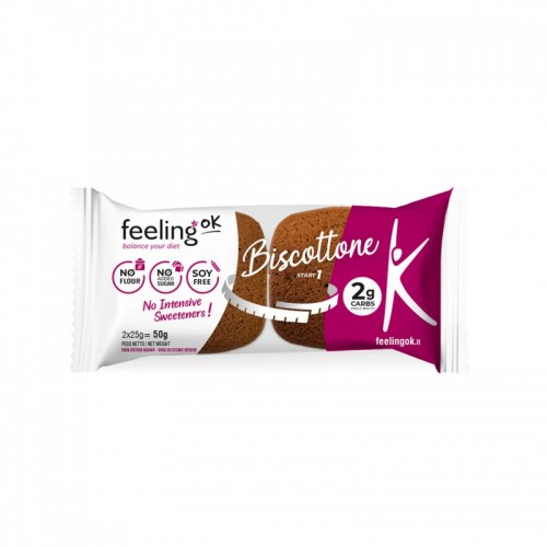 Μπισκότα με Κακάο Low Carb keto friendly (2×25gr) Biscottone FeelingOK