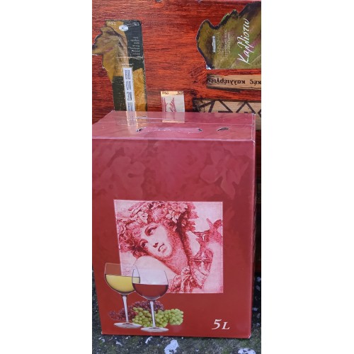 Βιολογικός οίνος ερυθρός ποικιλιακός Merlot Syrah ασκός 5L ΑΚΡΟΘΕΑ