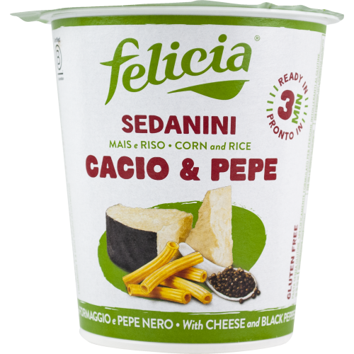 Βιολογικό έτοιμο γεύμα Σεντανίνι με τυρί και πιπέρι χωρίς Γλουτένη 70gr Felicia