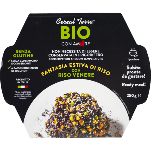 Βιολογικό έτοιμο γεύμα Ριζότο με μαύρο ρύζι 250gr Cereal Terra