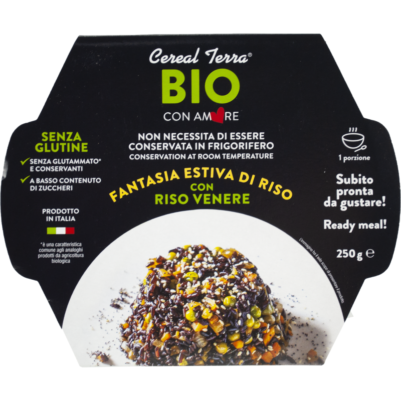 Βιολογικό έτοιμο γεύμα Ριζότο με μαύρο ρύζι 250gr Cereal Terra