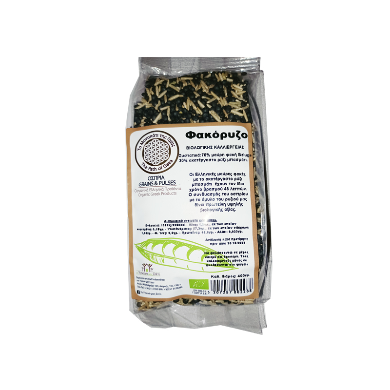 Βιολογικο φακορυζο Ελληνικό 400gr "Το μονοπάτι της Γαιας" 400gr 