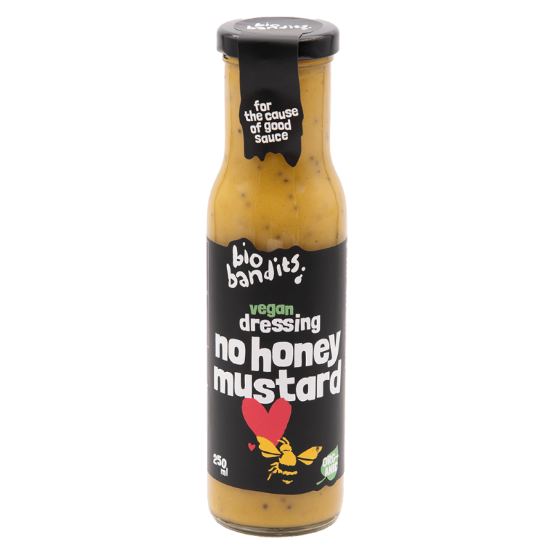 Βιολογική σάλτσα μουστάρδας χωρίς μέλι Vegan 250ml bio bandits