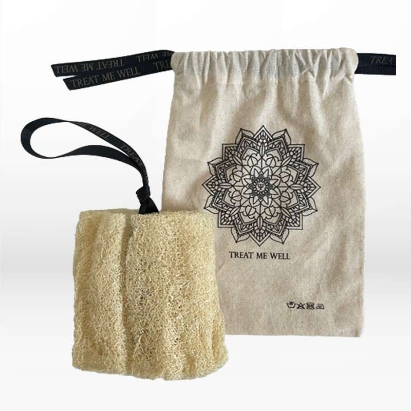   Σφουγγάρι φυσικό Λούφα για απολέπιση σε πουγκί 50gr Treat me well