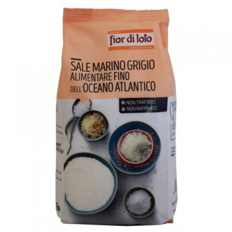 Βιολογικό Αλάτι Ατλαντικού (Κέλτικο) χονδρό 1kg Fior di loto