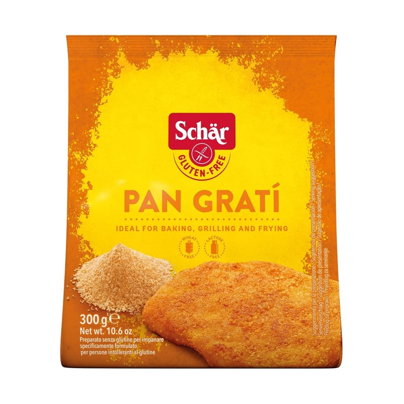 Βιολογική τριμμένη φρυγανιά χωρίς Γλουτένη Pan Grati 300gr Schar