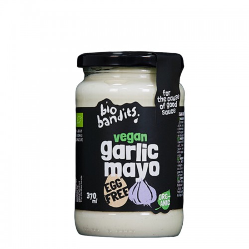 Βιολογική μαγιονέζα με σκόρδο χωρίς αυγό 370ml Bio Bandits