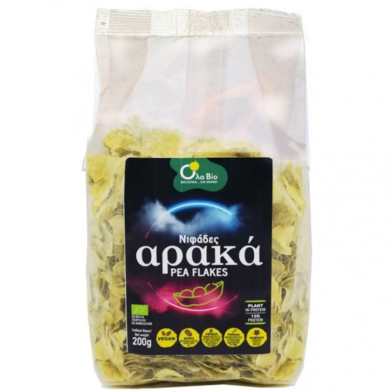 Βιολογικές Νιφάδες Αρακά 200gr Ola bio  Βιολογικές Νιφάδες Αρακά 200gr Ola bio