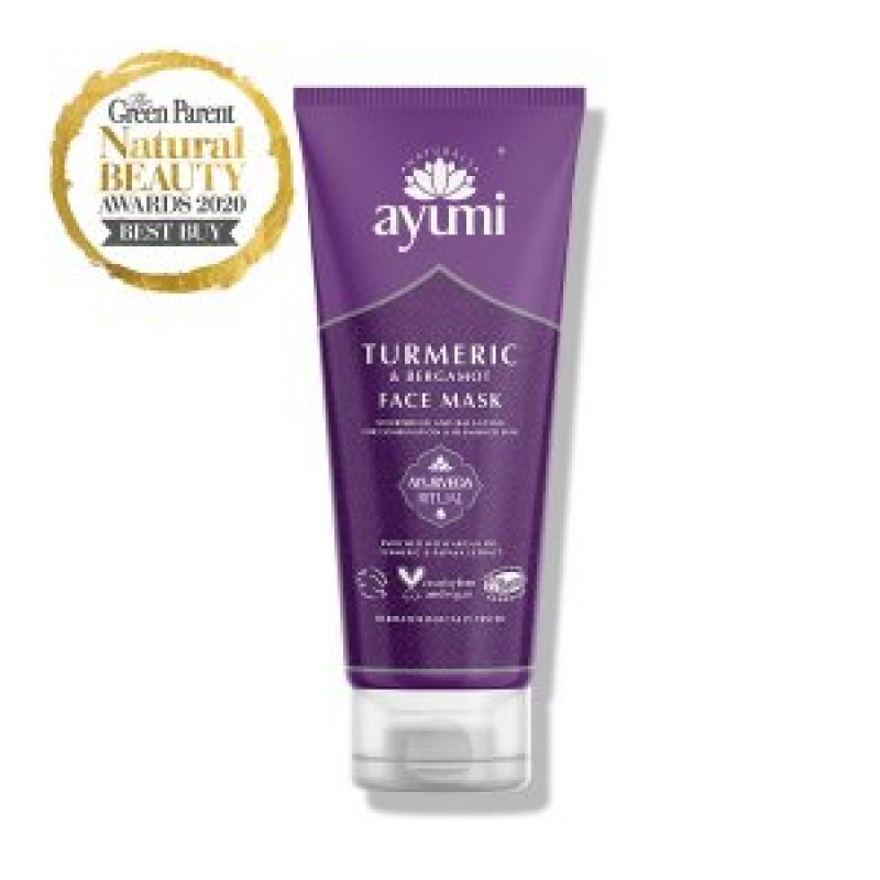 Βιολογική Μάσκα Φωτεινότητας με Κουρκουμά για αντιγήρανση, σπυράκια, διχρωμίες και στίγματα 100ml Ayumi