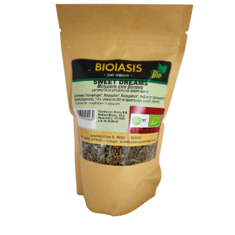 Βιολογικό Μείγμα βοτάνων για αϋπνία Sweet Dreams 50gr Bioiasis