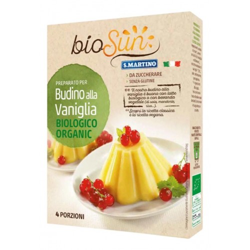 Βιολογικό μείγμα πουτίγκας Βανίλια, χωρίς Γλουτένη Vegan 50gr Biosun