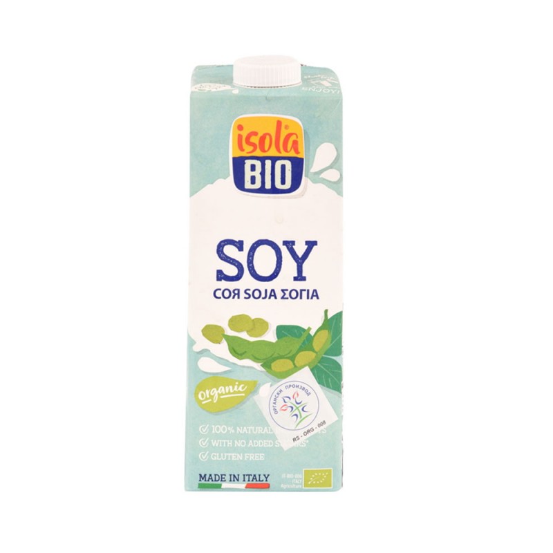 Βιολογικό ρόφημα Σόγιας φυσική γεύση χωρίς Γλουτένη 1L Isola