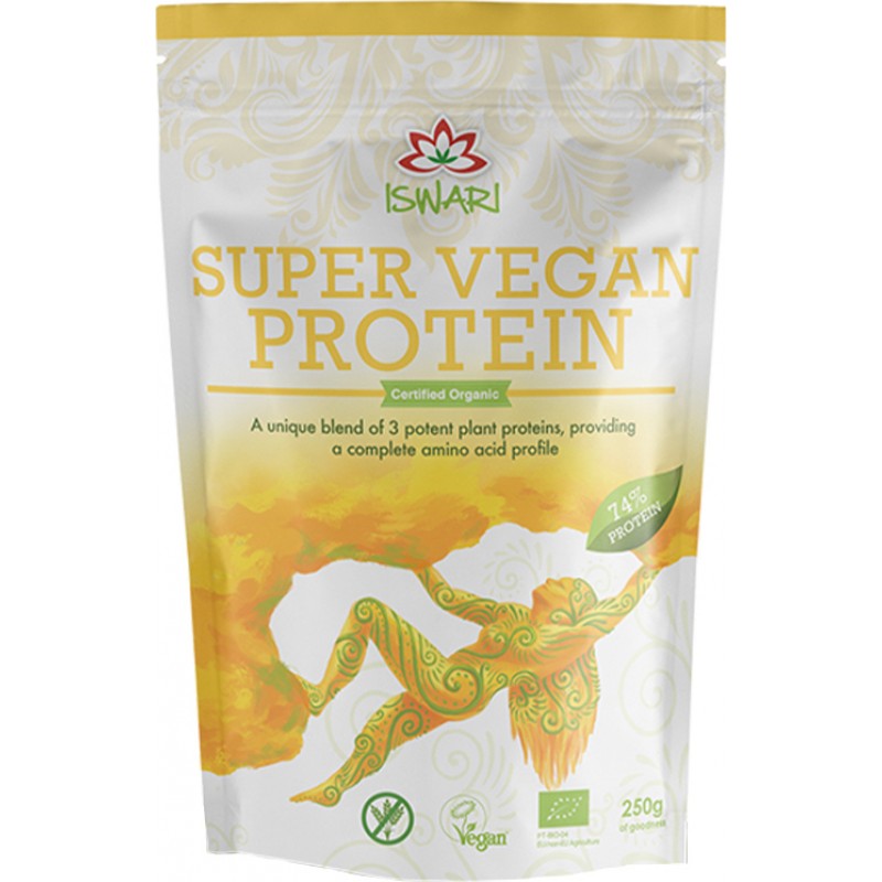 Βιολογική Super Vegan Protein 75,5% "Iswari" 250gr Βιολογική Super Vegan Protein 75,5% "Iswari" 250gr