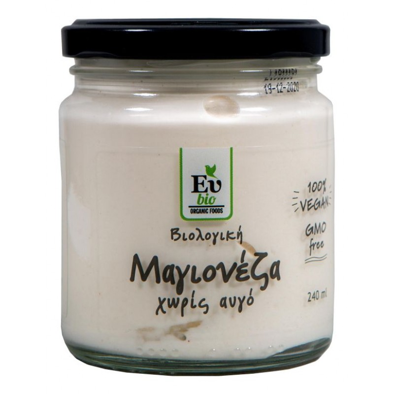 Βιολογική μαγιονέζα χωρίς αυγό 240gr Eubio