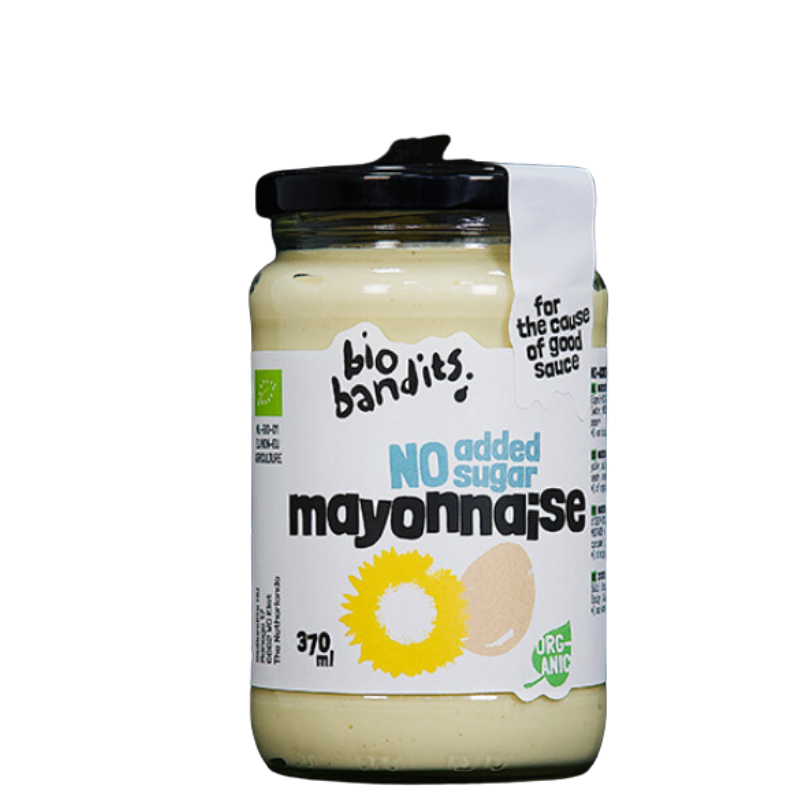 Βιολογική μαγιονέζα χωρίς ζάχαρη 370gr bio bandits