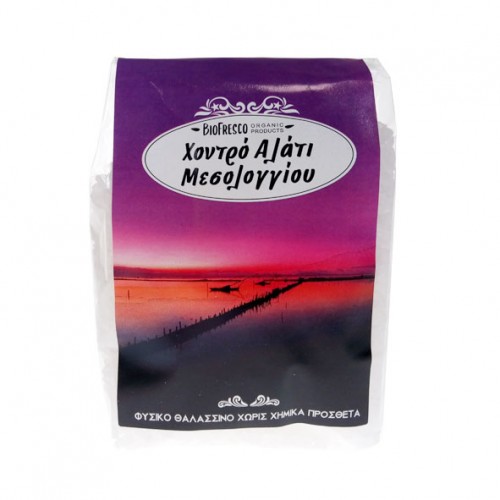 Βιολογικό αλάτι Μεσολογγίου χονδρό 1kg Βιοφρέσκο