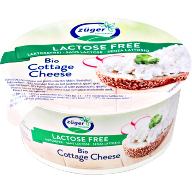 Βιολογικό τυρί Cottage χωρίς Λακτόζη 150gr Zuger