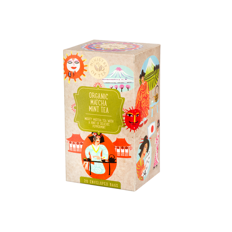 Βιολογικο Τσάι πράσινο Matcha & Μέντα 20 bags 20gr Ministry of Tea   