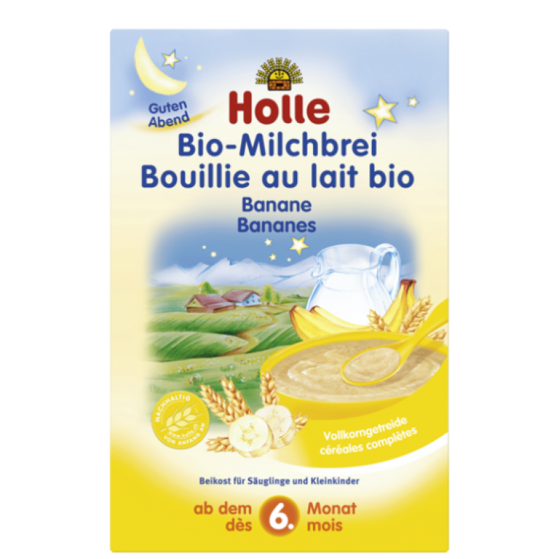 Βιολογική παιδική κρέμα Μπανάνα & Γάλα (από 6 μηνών) 250gr HOLLE