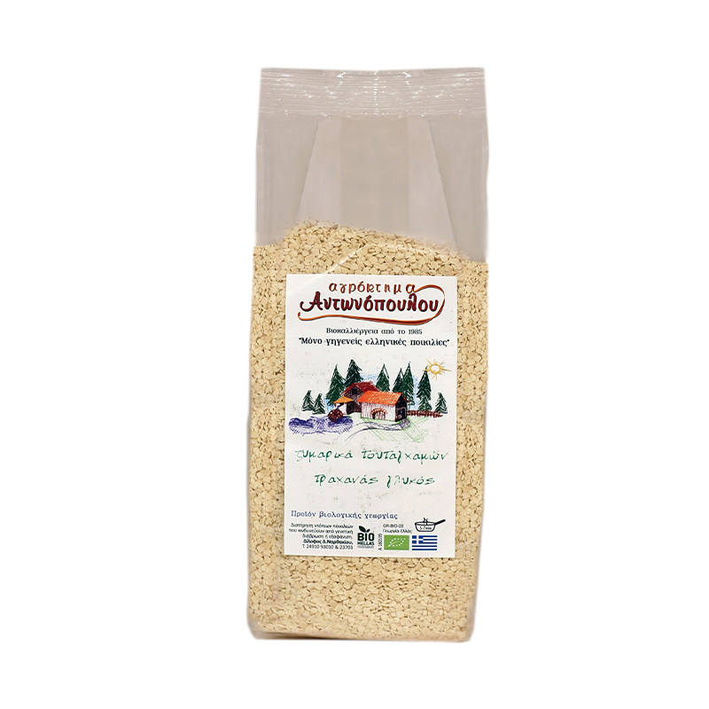 Βιολογικός τραχανάς γλυκός Ζέας (Δίκκοκο) 400gr Αγρόκτημα Αντωνόπουλου