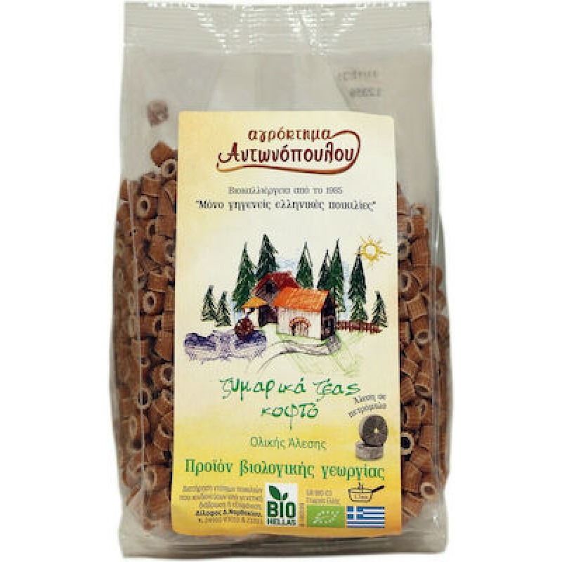 Βιολογικό μακαρόνι Ζέας κοφτό 400gr Κτήμα Αντωνόπουλου