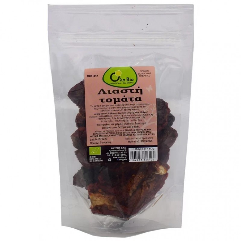 Βιολογική Τομάτα λιαστή 150gr Ola bio