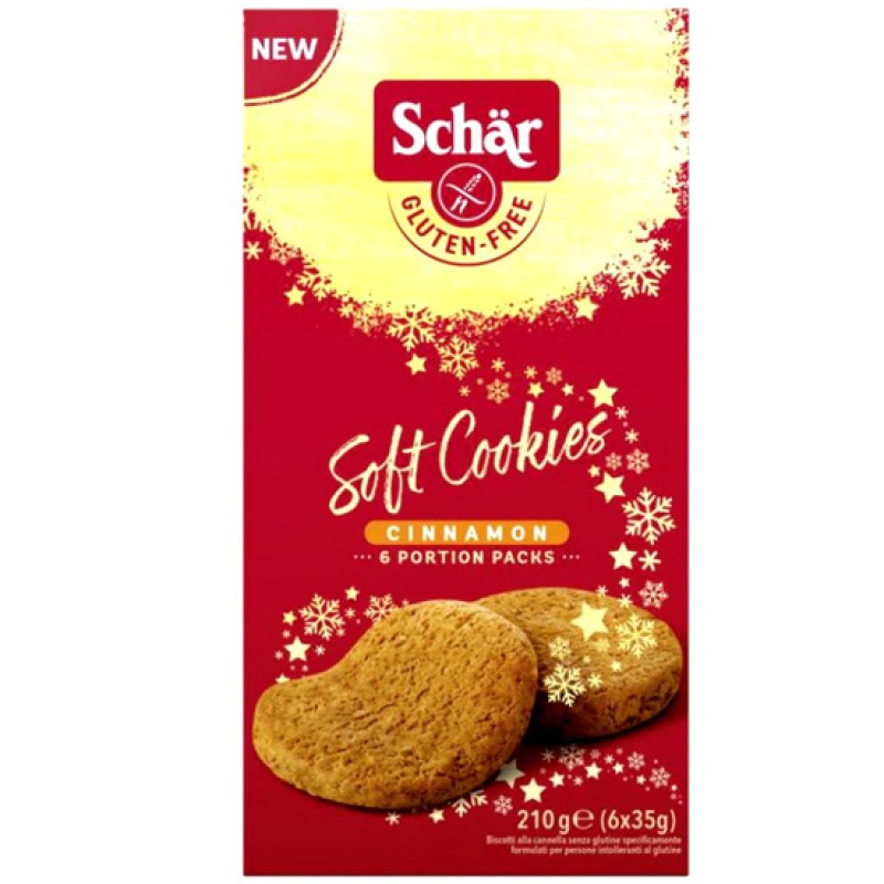 Μπισκότα soft cookies με κανέλα χωρίς Γλουτένη 210gr Schar