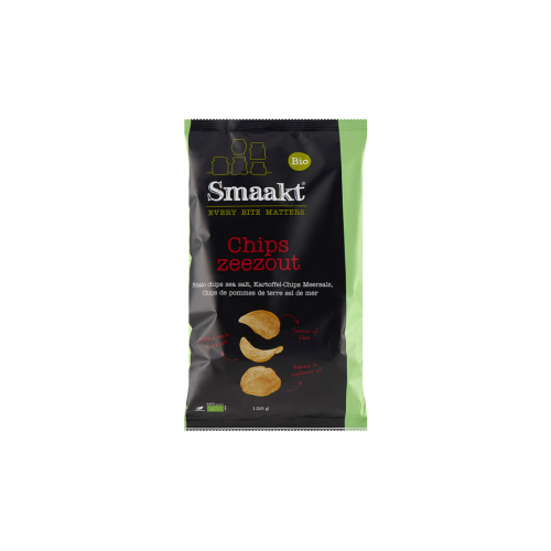 Βιολογικά τσιπς με αλάτι 125gr Smaakt