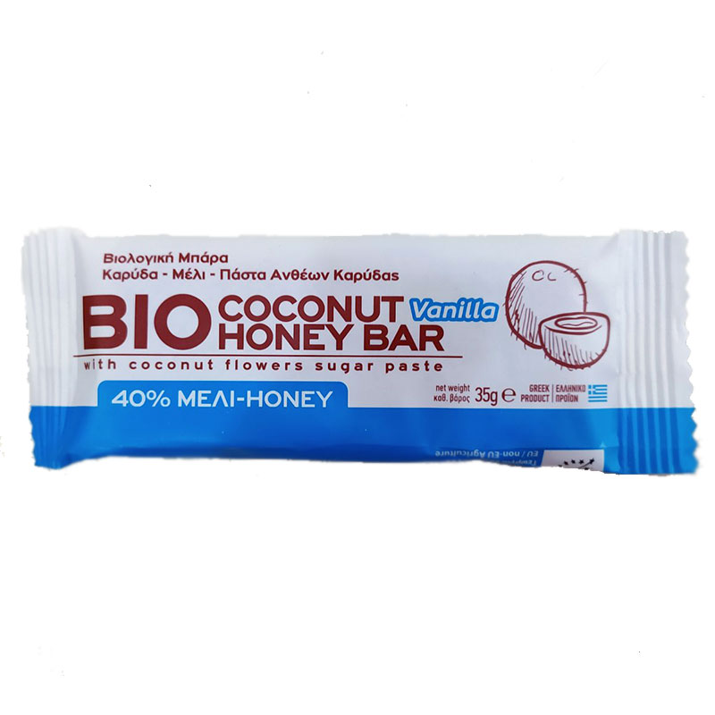 Βιολογική μπάρα Καρύδας με Μέλι και Βανίλια χωρίς ζάχαρη 35gr special foods