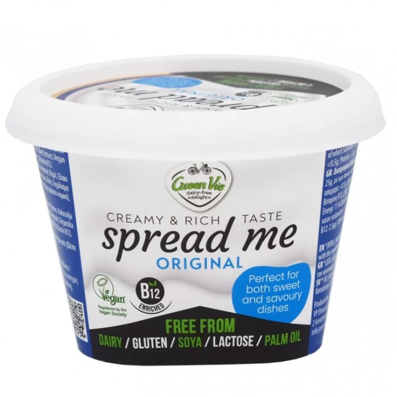 Βιολογικό Χορτοφαγικό τυρί αλειφώμενο Creamy & Rich taste Original χωρίς Σόγια- Γλουτένη- Λακτόζη Vegan Green Vie 200gr