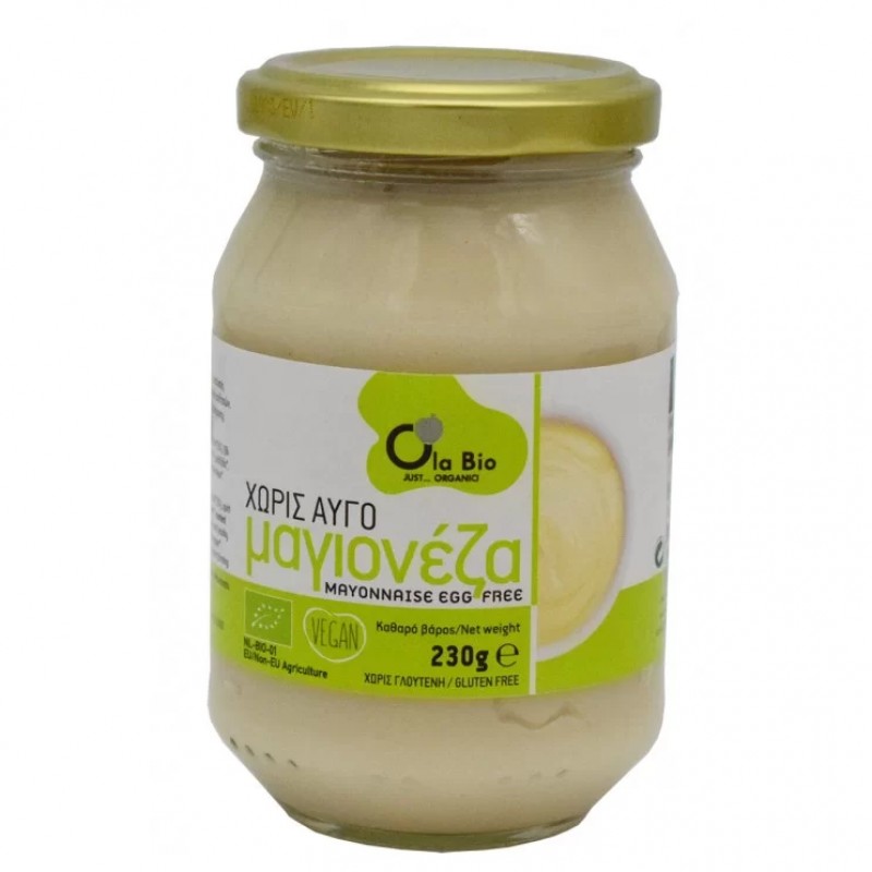 Βιολογική μαγιονέζα χωρίς αυγό Vegan 230gr Ola bio
