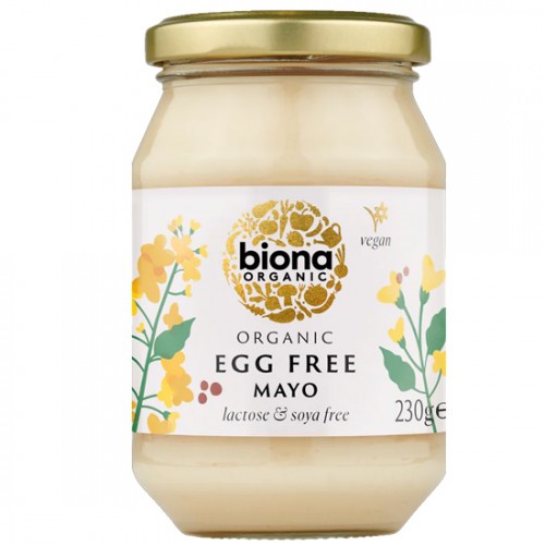 Βιολογική μαγιονέζα χωρίς αυγά, χωρίς Λακτόζη, χωρίς Σόγια Vegan 230gr Biona