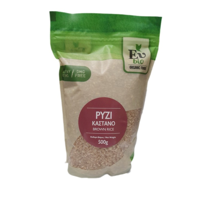 Βιολογικό Ρύζι Καστανό 500gr Eu bio