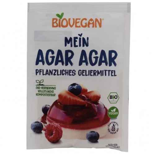 Βιολογικό αγάρ αγάρ AGAR AGAR χωρίς Γλουτένη Gluten free 30gr BIOVEGAN
