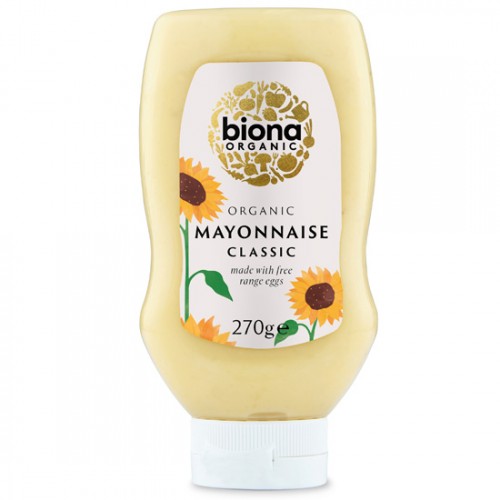 Βιολογική μαγιονέζα Squeeze Classic με αυγά ελευθέρας βοσκής 270gr Biona
