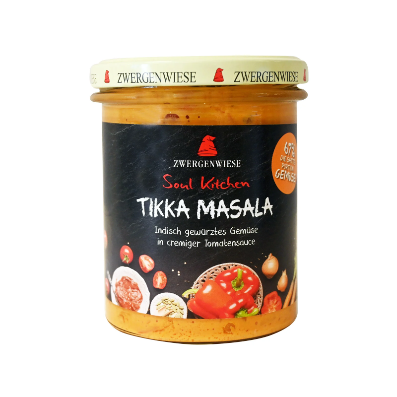 Βιολογική Σάλτσα Τικκα Μασάλα TIKKA MASALA χωρίς γλουτένη με Σιρόπι Αγαύης Vegan 370gr Zwergenwiese
