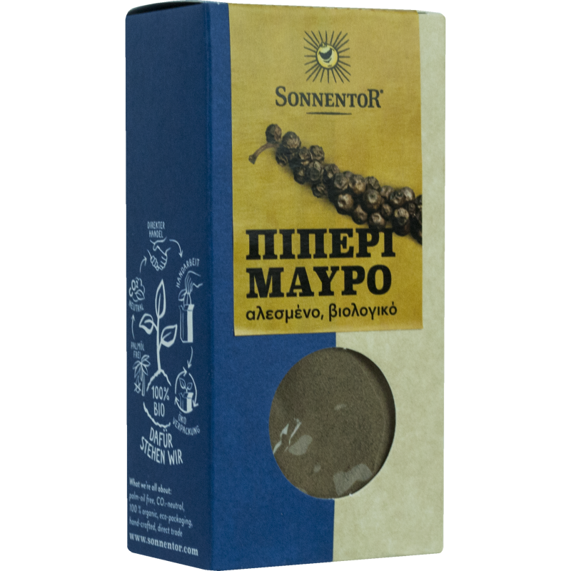 Βιολογικό πιπέρι μαύρο αλεσμένο 50gr SONNENTOR