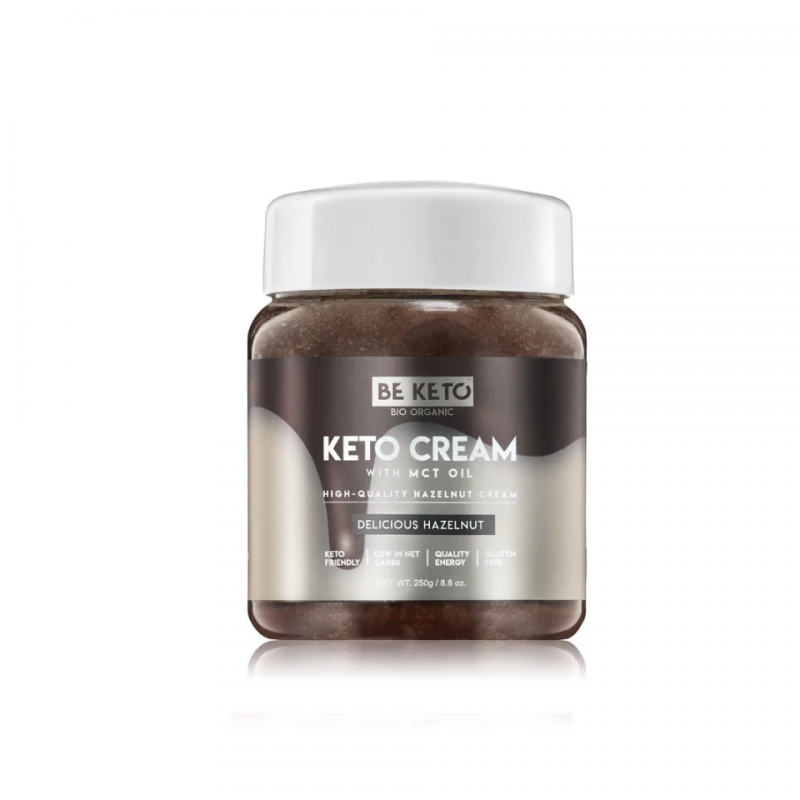 Άλειμμα KETO με Φουντούκι Keto cream delicious Hazelnut + MCT Low Carb Gluten free 250gr BE KETO