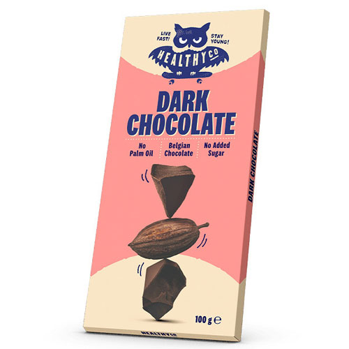 Σοκολάτα μαύρη χωρίς ζάχαρη Dark chocolate premium sugar free 100gr HEALTHYco