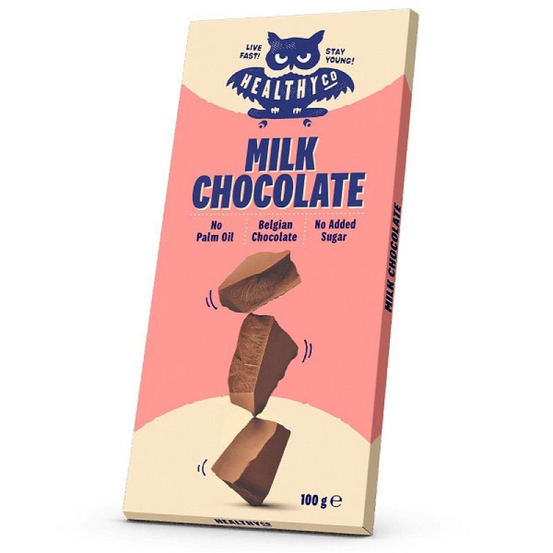 Σοκολάτα γάλακτος χωρίς ζάχαρη Milk chocolate premium sugar free 100gr HEALTHYco