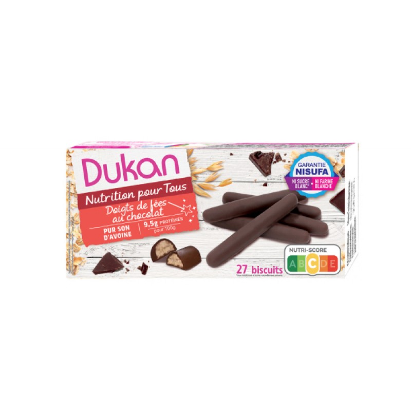 Ράβδοι μπισκότου με επικάλυψη σοκολάτας 150gr Dukan